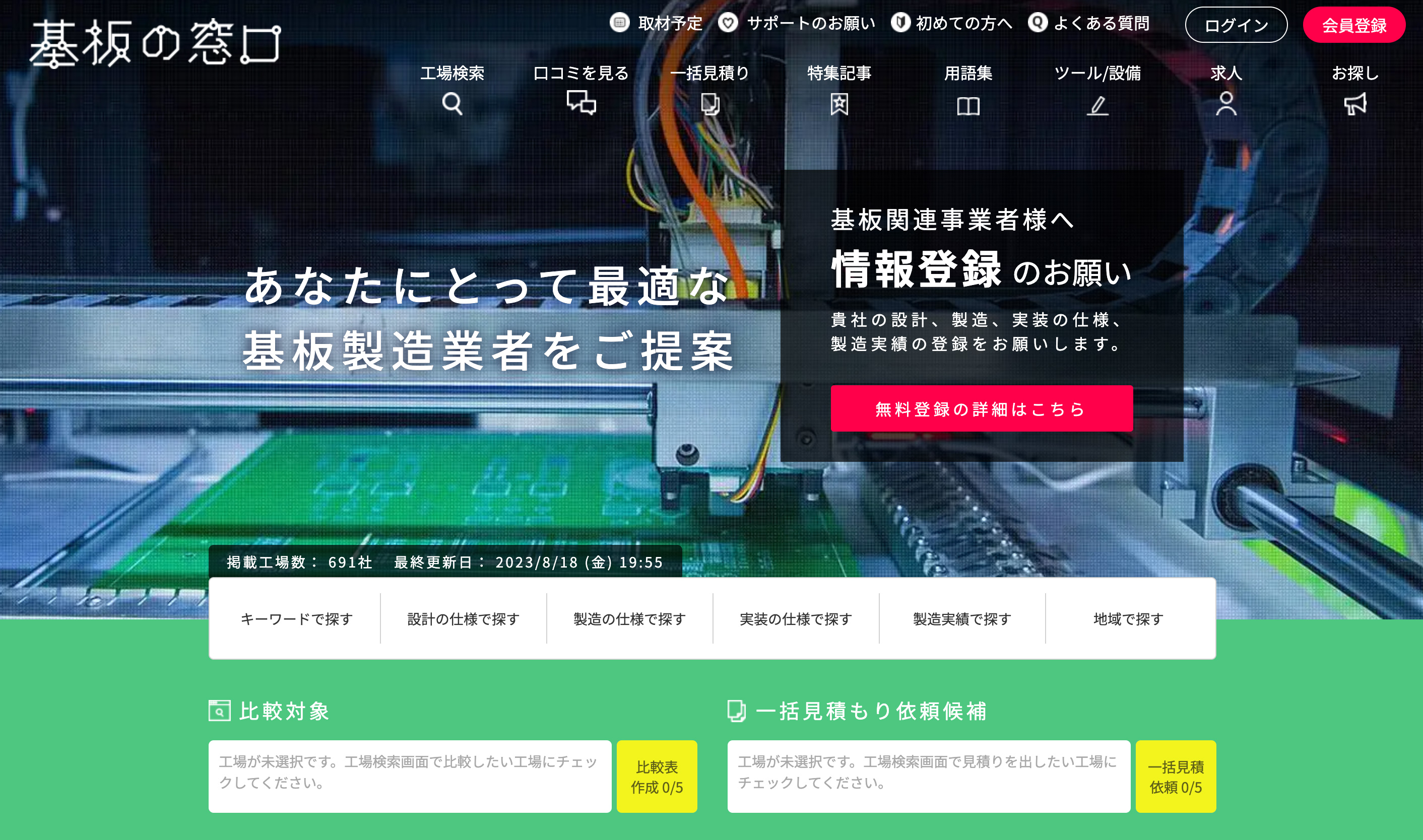 基板の窓口 Screen